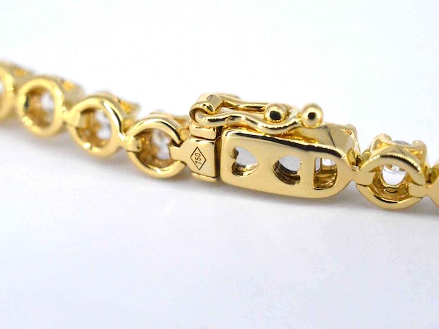 Gouden collier met 107 briljant geslepen diamanten - afbeelding 6 van  9