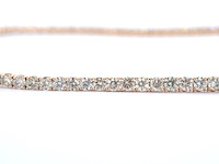 Gouden collier met briljant geslepen diamanten - afbeelding 4 van  6