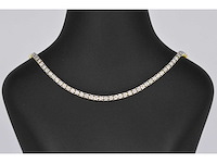 Gouden collier met diamanten 3.50 carat - afbeelding 2 van  10