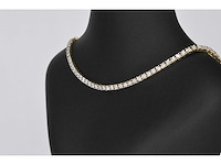 Gouden collier met diamanten 3.50 carat - afbeelding 4 van  10