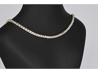 Gouden collier met diamanten 3.50 carat - afbeelding 5 van  10