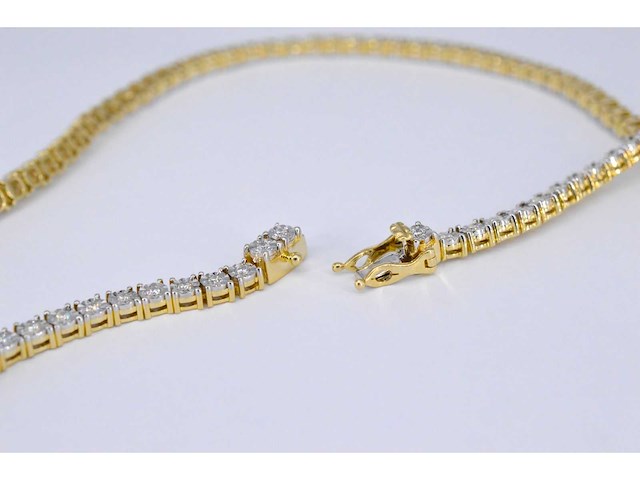 Gouden collier met diamanten 3.50 carat - afbeelding 9 van  10