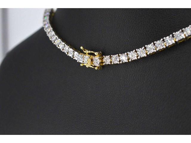 Gouden collier met diamanten 3.50 carat - afbeelding 9 van  10