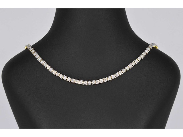 Gouden collier met diamanten 3.50 carat - afbeelding 3 van  10