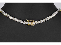 Gouden collier met diamanten 3.50 carat - afbeelding 7 van  10