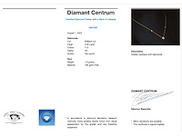 Gouden collier met diamanten klaver vier hanger - afbeelding 3 van  7