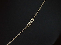 Gouden collier met diamanten klaver vier hanger - afbeelding 5 van  7
