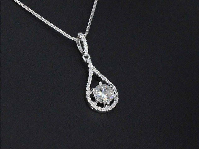 Gouden collier met diamanten - afbeelding 1 van  7