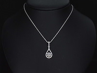 Gouden collier met diamanten - afbeelding 2 van  7