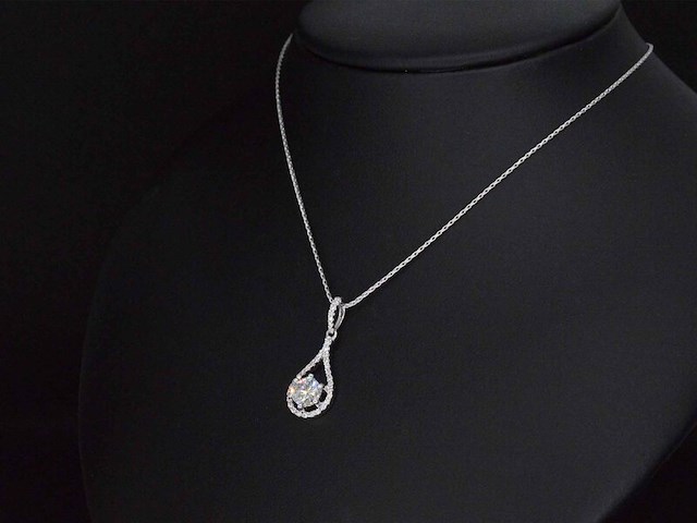 Gouden collier met diamanten - afbeelding 3 van  7