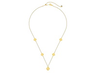 Gouden collier met gesloten klavertjes goudverguld - afbeelding 1 van  6