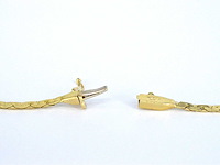Gouden collier met hoge kwaliteit natuurlijke diamanten - afbeelding 2 van  10