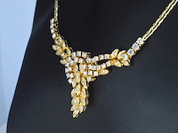 Gouden collier met hoge kwaliteit natuurlijke diamanten - afbeelding 3 van  10