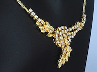 Gouden collier met hoge kwaliteit natuurlijke diamanten - afbeelding 5 van  10
