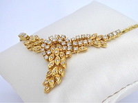 Gouden collier met hoge kwaliteit natuurlijke diamanten - afbeelding 9 van  10