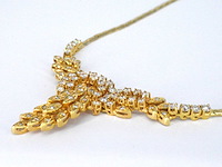 Gouden collier met hoge kwaliteit natuurlijke diamanten - afbeelding 10 van  10