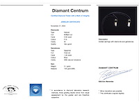 Gouden creolen briljant geslepen natuurlijke diamanten en blauwe saffieren - afbeelding 3 van  7