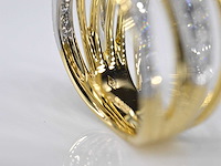 Gouden design ring met diamanten - afbeelding 5 van  6