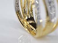Gouden design ring met diamanten - afbeelding 4 van  5