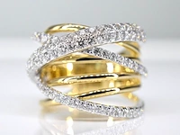 Gouden design ring met diamanten