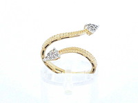 Gouden design ring met natuurlijke diamanten - afbeelding 6 van  9