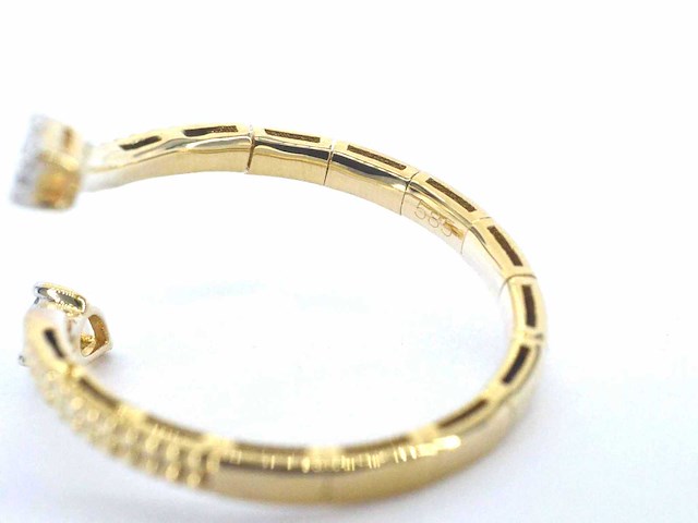 Gouden design ring met natuurlijke diamanten - afbeelding 8 van  9