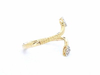 Gouden design ring met natuurlijke diamanten - afbeelding 9 van  9