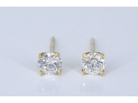 Gouden diamanten oorbellen van 1.00 carat - afbeelding 3 van  5