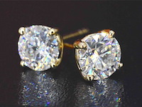 Gouden diamanten oorbellen van 2.00 carat - afbeelding 1 van  7