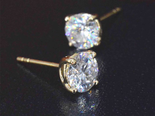 Gouden diamanten oorbellen van 2.00 carat - afbeelding 2 van  7