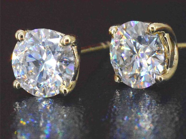 Gouden diamanten oorbellen van 2.00 carat - afbeelding 5 van  7