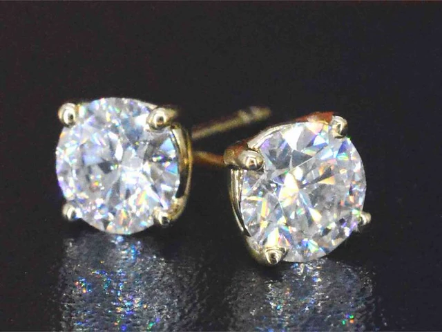 Gouden diamanten oorbellen van 2.00 carat - afbeelding 6 van  9