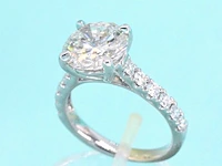 Gouden diamanten solitair ring met een grote diamant van 3.00 carat - afbeelding 3 van  8