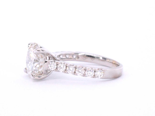 Gouden diamanten solitair ring met een grote diamant van 5.00 carat - afbeelding 2 van  3