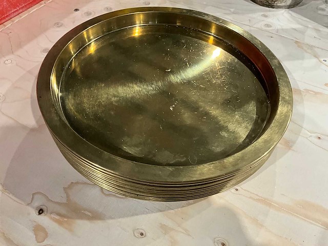 "gouden" dienblad ø 38 cm (11x) - afbeelding 1 van  2