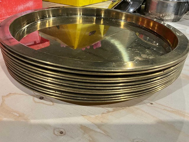 "gouden" dienblad ø 38 cm (11x) - afbeelding 2 van  2