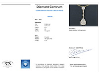 Gouden druppelvormige hanger briljant en princess diamanten - afbeelding 3 van  7