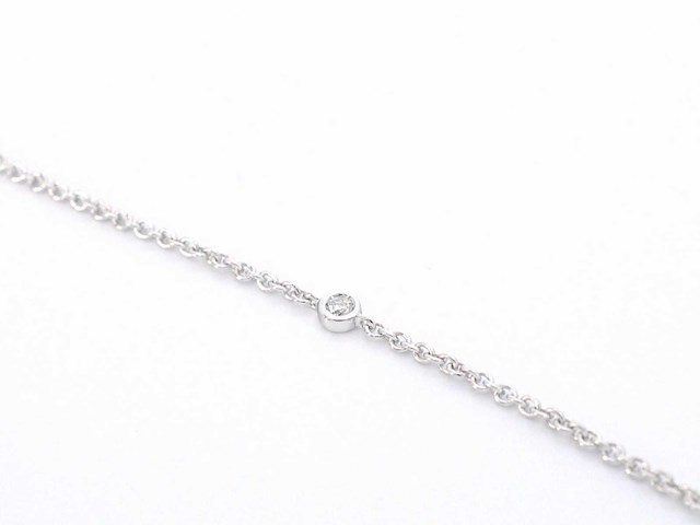 Gouden druppelvormige hanger en collier vol met diamanten - afbeelding 9 van  10