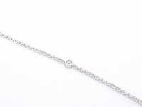 Gouden druppelvormige hanger en collier vol met diamanten - afbeelding 9 van  10