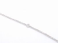 Gouden druppelvormige hanger en collier vol met diamanten - afbeelding 7 van  9