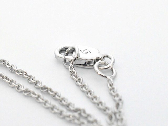 Gouden druppelvormige hanger en collier vol met diamanten - afbeelding 8 van  9