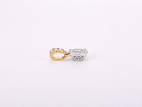 Gouden entourage hanger met briljant geslepen diamanten, excl. ketting - afbeelding 5 van  9