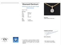 Gouden entourage hanger met briljant geslepen diamanten - afbeelding 3 van  5