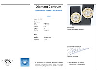 Gouden entourage oorbellen 60 briljant geslepen diamanten - afbeelding 4 van  10
