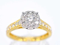 Gouden entourage ring briljant 1.00 ct