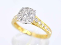 Gouden entourage ring briljant 1.00 ct - afbeelding 5 van  8
