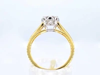 Gouden entourage ring briljant 1.00 ct - afbeelding 6 van  8