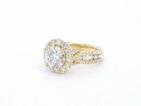 Gouden entourage ring briljant 2.00 ct - afbeelding 5 van  9