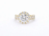 Gouden entourage ring briljant 2.00 ct - afbeelding 6 van  9