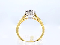 Gouden entourage ring met briljant geslepen diamanten van 1.00 carat - afbeelding 5 van  8